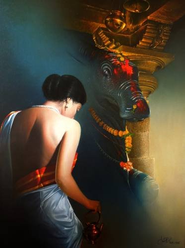 芸能人 愛用の通販 Art Online MyIndianArt: Gallery Original Indian Buy | 絵画